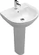 Villeroy & Boch Avento Basin with Full Pedestal, White, 60 cm with Fixing Set - Image 2