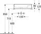 Villeroy & Boch Subway Countertop Basin 52.5 cm with Fixing Set, Glossy White - Image 4