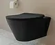 Villeroy & Boch Subway Wall-Hung Toilet, Matte Black, Rimless with Soft-Close Toilet Seat & Cover, Internal Bidet Spray and Fixing Bolts - Image 1