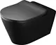 Villeroy & Boch Subway Wall-Hung Toilet, Matte Black, Rimless with Soft-Close Toilet Seat & Cover, Internal Bidet Spray and Fixing Bolts - Image 2