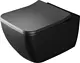 Villeroy & Boch Venticello Wall-Hung Toilet, Black, Rimless with Soft-Close Toilet Seat & Cover, Internal Bidet Spray and Fixing Bolts - Image 2
