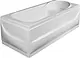 El Tib Cordoba Bathtub with Seat 150 × 70 cm, Front Panel Only with Frame, White - Image 3