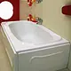 بانيو كوباكابانا G8473 مقاس 185 × 105 سم من أيديال ستاندرد - بانيو بجانب امامي كبير + جانب صغير أبيض - صورة 3