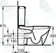 Ideal Standard Tonic P-Trap Toilet, Pergamon, with Soft-Close Toilet Seat & Cover, Cistern with Mechanism, Internal Bidet Spray and Fixing Set - Image 4