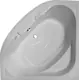 Duravit Tampa 800110 Bathtub 150 × 150 × 43.5 cm with Front Panel Only and Frame, White - Image 1