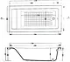 El Tib Tokyo Bathtub 170 × 80 cm, Front Panel + 2 Small Side Panels, White - Image 4