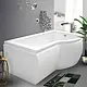 El Tib Canada Bathtub (Right/Left) 170 × 90 cm with Large Front Panel + Small Side Panel, White - Image 5