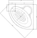 El Tib Marbella Circular Corner Bathtub 120 × 120 cm, with Circular Panel and Frame, Pergamon - Image 4