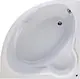 Marbella Circular Corner Bathtub 130 × 130 cm with Panel, White - Image 2