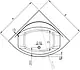 Sanipure Superior 0010042 Bathtub 140 × 140 cm, Built-in (Before Tiling), Pergamon (420100) - Image 7