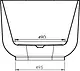 بانيو بالي 0010013 بالجانب قطعة واحدة مقاس 80 × 170 سم من ساني بيور - اللون جريج (00100131101) - صورة 13