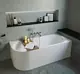 Claro One-Piece Bathtub 170 × 75 cm with Right Side Panel, White - Image 3