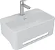 Sanipure Sabao Wall-Hung Basin 50 × 31 cm with Towel Holder, White - Image 6