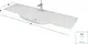 Sanipure Capsule Wall-Hung Solid Surface Basin 0016032, 150 × 48 cm with 2 Towel Holders 20 cm, Mixer Hole and without Overflow — Grey (001603205) - Image 3
