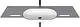 Sanipure Capsule Wall-Hung Solid Surface Basin 0016032, 150 × 48 cm with 2 Towel Holders 20 cm, Mixer Hole and without Overflow — Grey (001603205) - Image 9