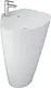 Sanipure Danube Floor-Standing Basin 0016005, 90 × 58 × 43 cm, with Overflow - Image 3