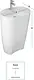 Sanipure Ron One-Piece Freestanding Floor Basin 0016002 Size 90 × 60 × 40 cm with Overflow — Mocha (001600225) - Image 2