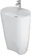 Sanipure Ron One-Piece Freestanding Floor Basin 0016002 Size 90 × 60 × 40 cm with Overflow — Mocha (001600225) - Image 3