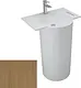 Sanipure Rondella One-Piece Freestanding Floor Basin 0016029, 90 × 70 × 54.5 cm, without Overflow, with 17 cm Towel Holder — Grey (001602905) - Image 10