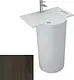 Sanipure Rondella One-Piece Freestanding Floor Basin 0016029, 90 × 70 × 54.5 cm, without Overflow, with 17 cm Towel Holder — Grey (001602905) - Image 11