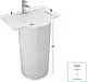 Sanipure Rondella One-Piece Freestanding Floor Basin 0016029, 90 × 70 × 54.5 cm, without Overflow, with 17 cm Towel Holder — Grey (001602905) - Image 12