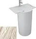 Sanipure Rondella One-Piece Freestanding Floor Basin 0016029, 90 × 70 × 54.5 cm, without Overflow, with 17 cm Towel Holder — Grey (001602905) - Image 6