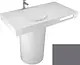 Sanipure Tondo One-Piece Freestanding Floor Basin 0016033 Size 90 × 115 × 60 cm without Overflow with 30 cm Towel Holder — Mocha (001603325) - Image 4
