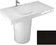 Sanipure Tondo One-Piece Freestanding Floor Basin 0016033 Size 90 × 115 × 60 cm without Overflow with 30 cm Towel Holder — Mocha (001603325) - Image 5