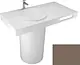 Sanipure Tondo One-Piece Freestanding Floor Basin 0016033 Size 90 × 115 × 60 cm without Overflow with 30 cm Towel Holder — Mocha (001603325) - Image 6