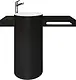 Sanipure Provo One-Piece Freestanding Floor Basin 0016004, 90 × 115 × 53 cm, without Overflow, Integrated Towel Holder, Grey (001600405) - Image 6