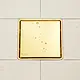 Pura FDS-61-15G Shower Drain Cover, Glossy Gold, 15 × 15 cm, 304 Stainless Steel, 1 mm Thickness, Dual Face (Stainless/Tile-in) - Image 1