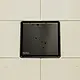 Pura FDS-61-15B Floor Drain Cover, Matte Black 15 × 15 cm, 304 Stainless Steel 1 mm, Dual Face (Stainless/Tile-Insert) - Image 1