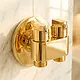 Moravia S 35 G Angle Valve with Cover, 2 Outlets, Ceramic Half-Turn, Glossy Gold - Image 1