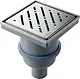 Pura Rail DL-02-20V Floor Drain Cover, Chrome, 20 × 20 cm, 304 Stainless Steel, 1 mm Thickness - Image 2