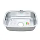 Stainless Steel Kitchen Sink TS 4035 35 × 40 cm, 1 mm Thickness, 3 inch Drain, Chrome