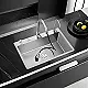 Alpha Handmade AL 7848 Stainless Steel Kitchen Sink, Flat Edge, 78 × 48 cm, 1 mm Thickness with Soap Pump & 3 inch Waste Set - Image 7