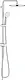 Grohe Tempesta 250 2 × 1 Shower Column, Chrome 26980001, 25 cm Shower Head and 3-Function Handset with Thermal Hose - Image 1