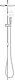 Grohe Tempesta 250 2 × 1 Shower Column, Chrome 26980001, 25 cm Shower Head and 3-Function Handset with Thermal Hose - Image 2