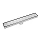 Genius G-005-BR-40C Stainless Steel Shower Drain, 40 cm, Double-Sided, 5.5 cm Width, 2 mm Thickness, with Anti-Backflow, Insect and Odor Trap, Chrome - Image 2