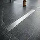 Genius G-005-BR-60C Double-Sided Stainless Steel Shower Drain, 60 cm, Chrome, 5.5 cm Width, 2 mm Thickness with Anti-Backflow and Anti-Odor Trap - Image 3