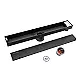 Genius G-005-B-40 Stainless Steel Shower Drain 40 cm, Matte Black, 5.5 cm Width, 2 mm Thickness with Anti-Odor Valve - Image 2