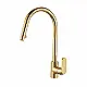 BGI Berlin 3192G Pull-Out Kitchen Mixer, Round Spout 39 cm Height, Glossy Gold - Image 2