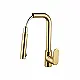 BGI Frankfurt 3191G Pull-out Kitchen Mixer, Glossy Gold, L-Spout, Height 33 cm - Image 2