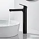 BGI Eco Plus Long 1021HB Tall Basin Mixer, 28 cm Height, Matte Black - Image 1