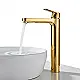 BGI Eco Plus Long 1021HG Tall Basin Mixer, 28 cm Height, Glossy Gold - Image 3