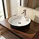 Sanipure Plato Above-Counter Basin 42 × 42 cm with Mixer Hole, Black - Image 1