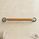 Alfa AL 213 C Stainless Steel Bathtub Handle, Chrome, 60 cm, 3.2 mm Pipe Diameter, 1.2 mm Thickness, Wood-Finish ABS Coating - Image 4