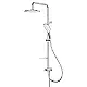 عامود دش 2 × 1 تيسكا جوي DR 10321901W كروم طاسة دائرية وايت 22 سم وخرطوم حراري - صورة 2