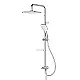 عامود دش 2 × 1 تيسكا جوي DR 10321801W كروم طاسة مربعة وايت 22 سم وخرطوم حراري - صورة 2