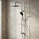 Teska Joy DR 10321801B 2 × 1 Shower Column, Chrome with 22 cm Black Square Shower Head and Thermal Hose - Image 2